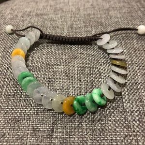Children and  adults Multi color jade bracelet